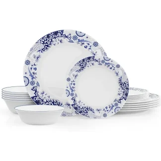 Round Floral Edge Dish Set