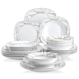 Geometric Pattern Square Dish Set